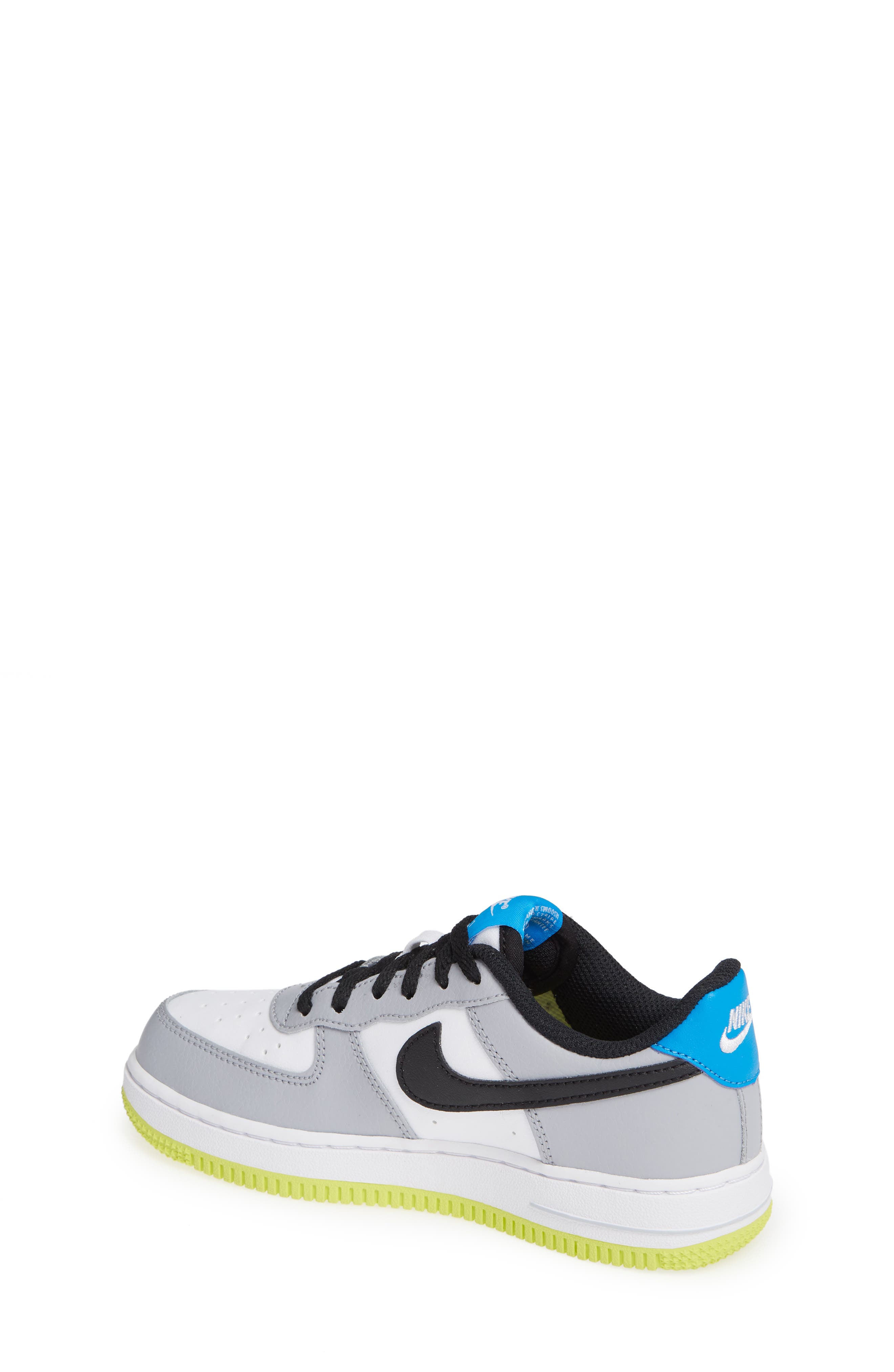 Kids' Air Force 1 Sneaker, Alternate, color, WOLF GREY/ BLACK/ WHITE/ BLUE