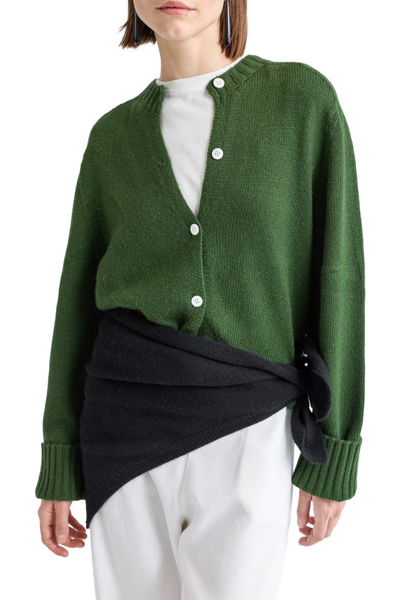 Knit Cardigan, Alternate, color, Green