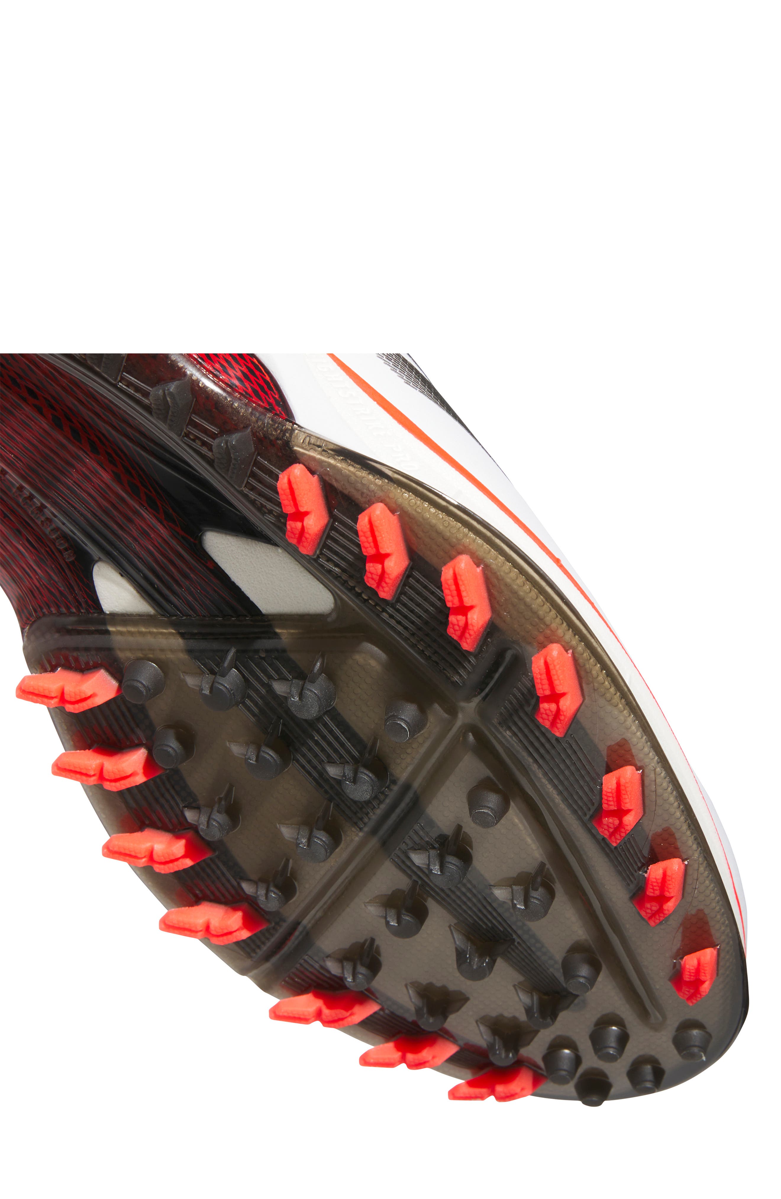 adidas Adizero ZG Waterproof Golf Shoe, Alternate, color, White/ Lucid Red/ Core Black