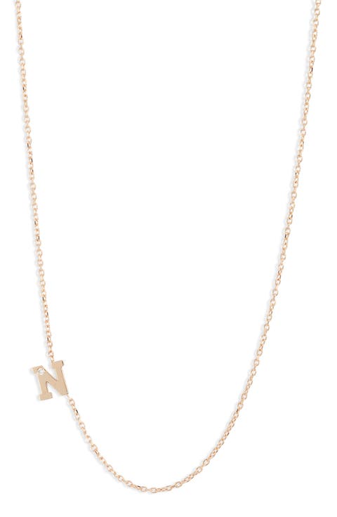 Diamond Initial Necklace