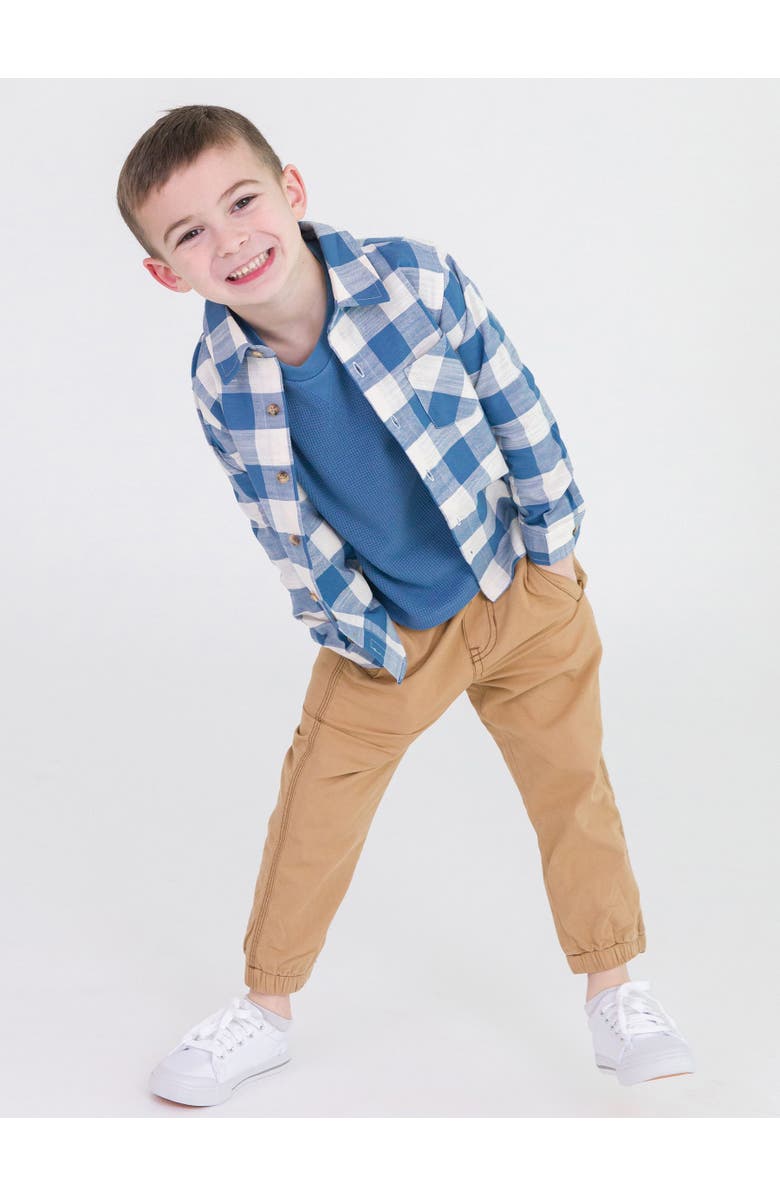 RuggedButts Baby Boys Long Sleeve Button Down Shirt, Alternate, color, 