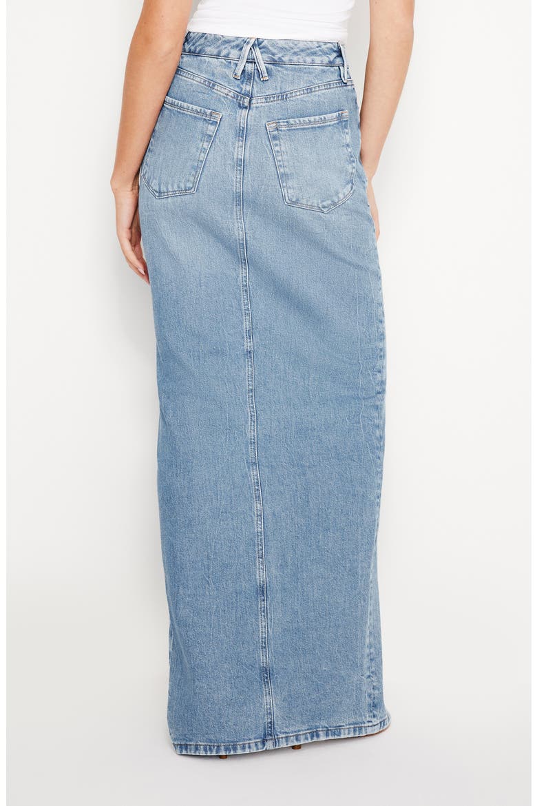 Slit Front Denim Maxi Skirt, Alternate, color, INDIGO599