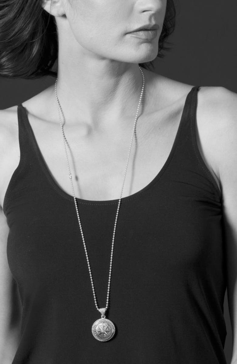 LAGOS Signature Caviar Compass Pendant Necklace, Alternate, color,