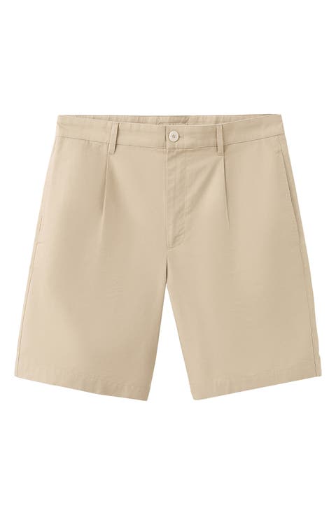 Pleat Front Bermuda Shorts