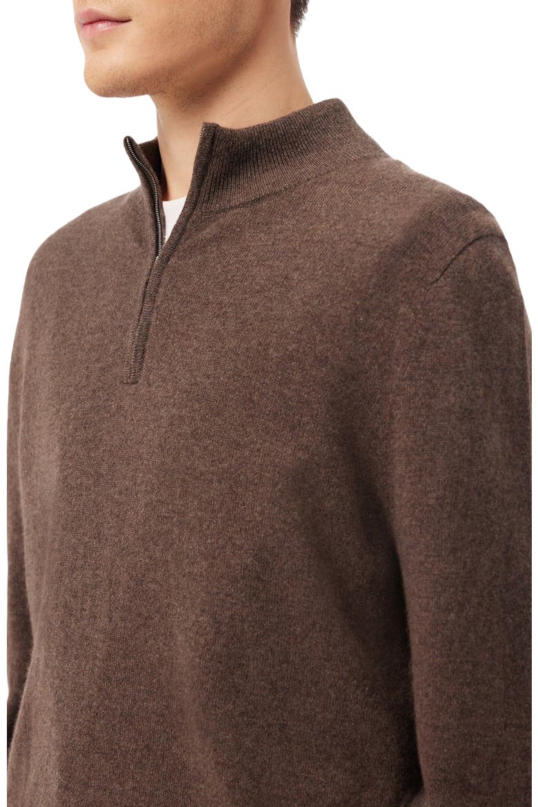 Essential Half-Zip Cashmere Sweater, Alternate, color, cocoa