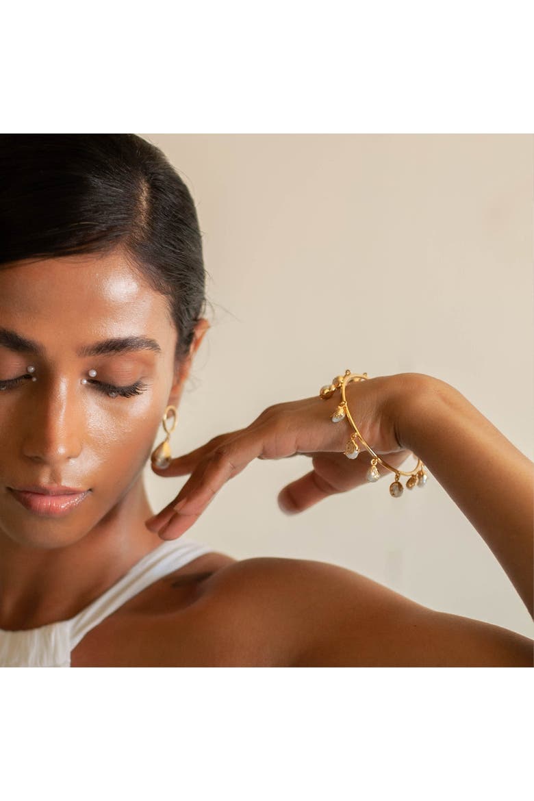 ASARA BANGLE, Alternate, color, Gold Plated