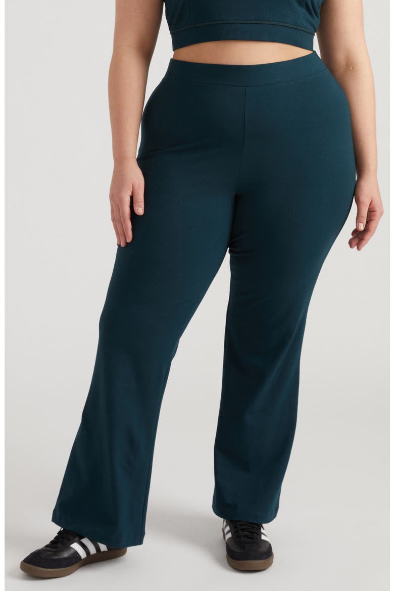 Roya Bootcut Leggings, Main, color, DEEP SEA GREEN