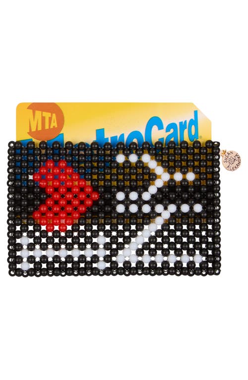Susan Alexandra I Love Ny Beaded Card Holder In Black
