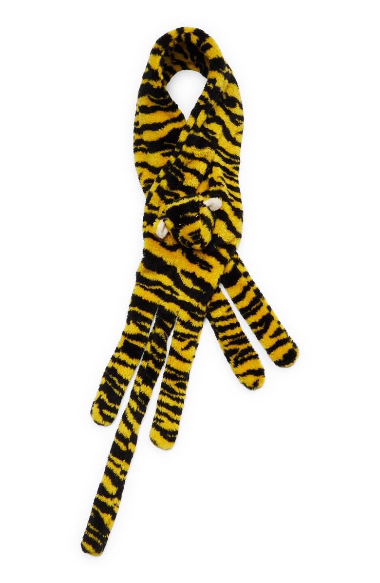 KENZO Tiger Faux Shearling Scarf, Main, color,