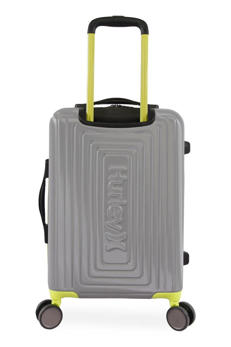 Suki 21" Hardshell Spinner Suitcase, Alternate, color, LIGHT GREY / NEON