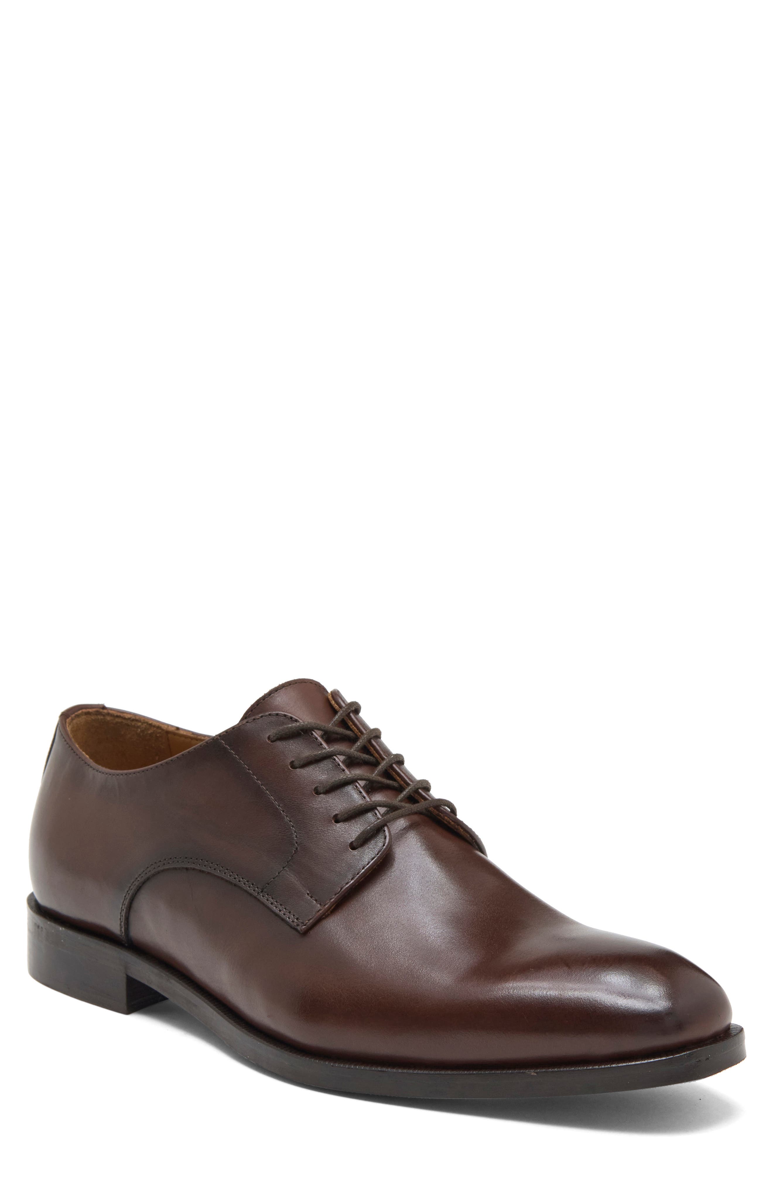 Dubois Leather Plain Toe Oxford, Main, color, SOFT AERO MARRONE