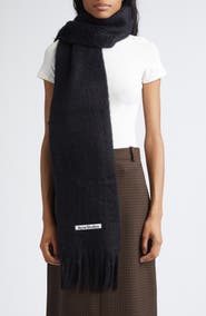 Acne Studios Vikky Mohair Blend Fringe Scarf