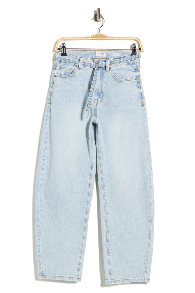 Jessica High Rise Belted Ankle Barrel Leg Jeans, Alternate, color, LOGAN