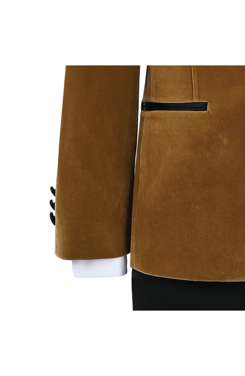 MOUSTACHE Velvet Suit with Peak Lapel, Alternate, color, Brown