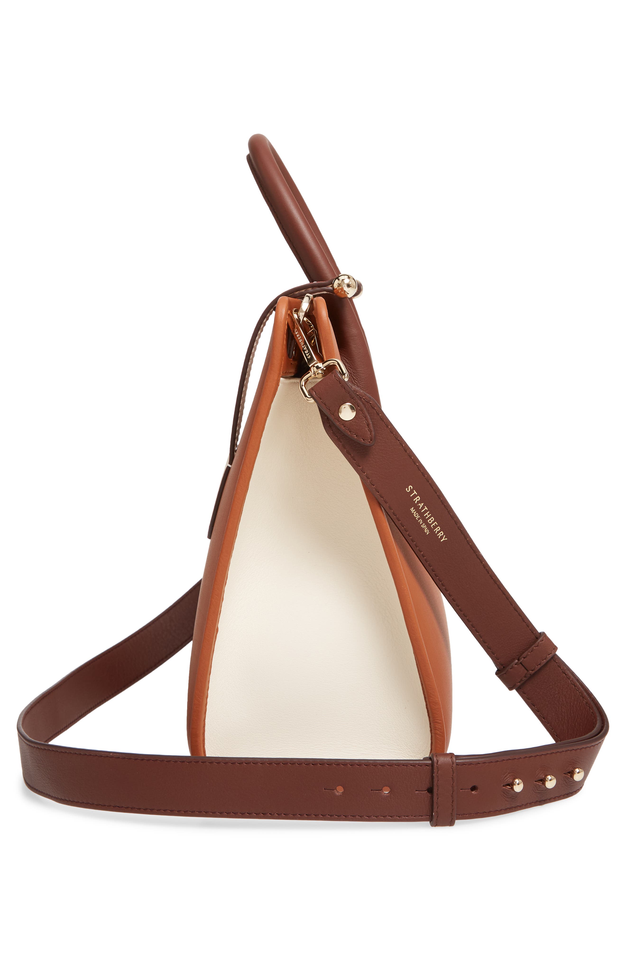 Strathberry Tricolor Midi Leather Tote, Alternate, color, 