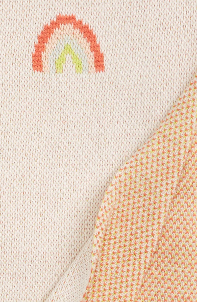 Meri Meri Rainbow Organic Cotton Intarsia Knit Blanket, Alternate, color, 