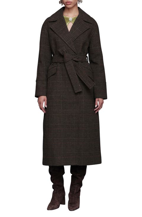 Plaid Belted Coat