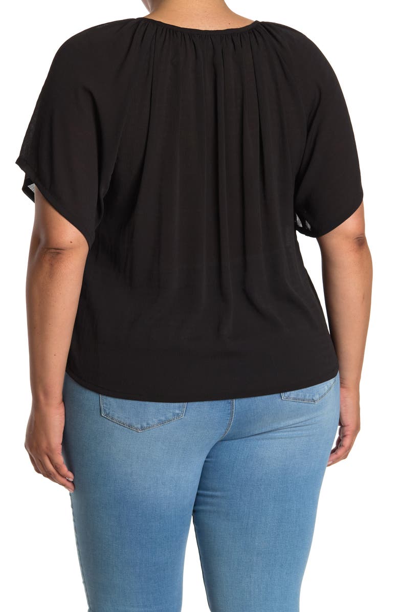 French Connection Clar Flutter Sleeve Blouse, Alternate, color,