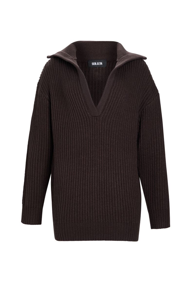 Shy Oversized Sweater Dress, Alternate, color, Ash Brown