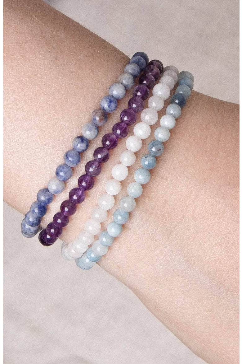 Pisces Bracelet Set, Alternate, color, Purple / Blue / White