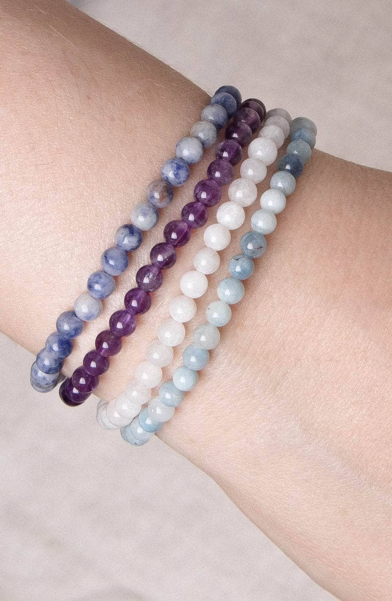 Tiny Rituals Pisces Bracelet Set, Alternate, color, Purple / Blue / White