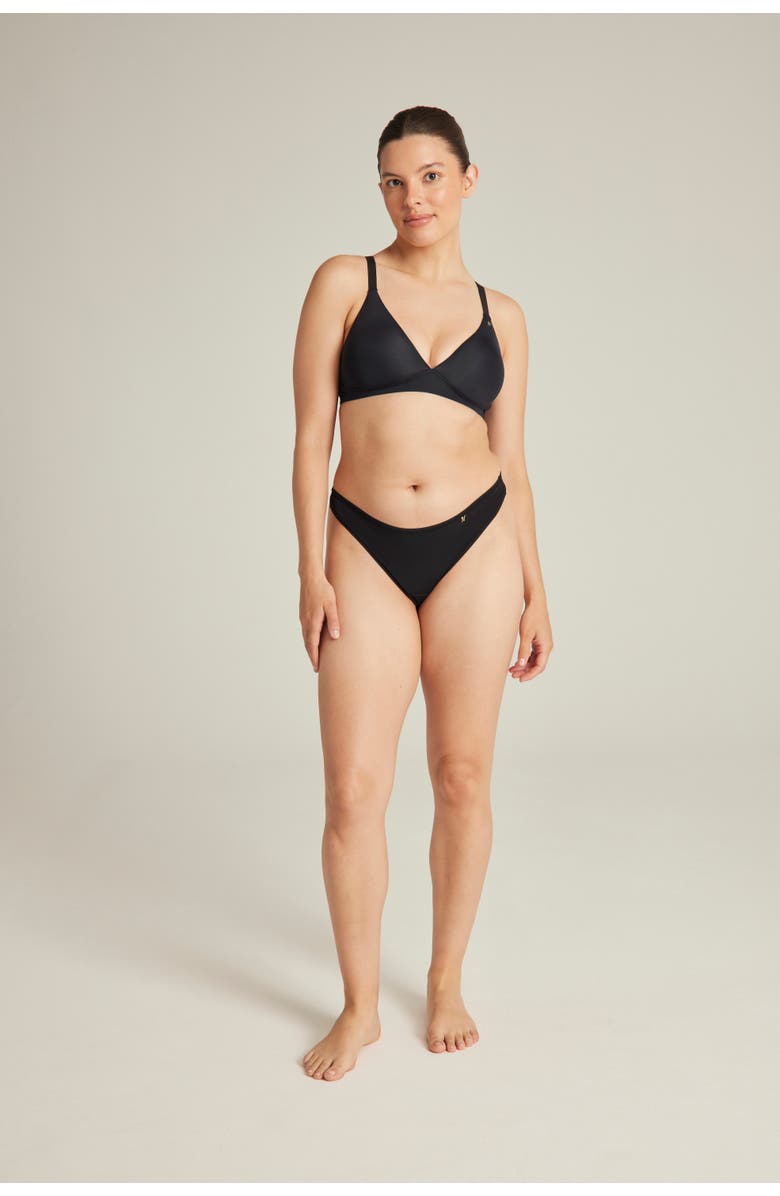 Nudea The Stretch Dipped Thong, Main, color, Black