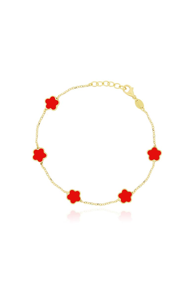 Coral Flower Bracelet, Main, color, Coral