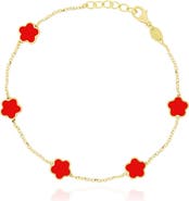 The Lovery Fine Jewelry Coral Flower Bracelet