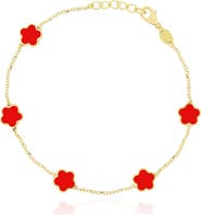 The Lovery Fine Jewelry Coral Flower Bracelet