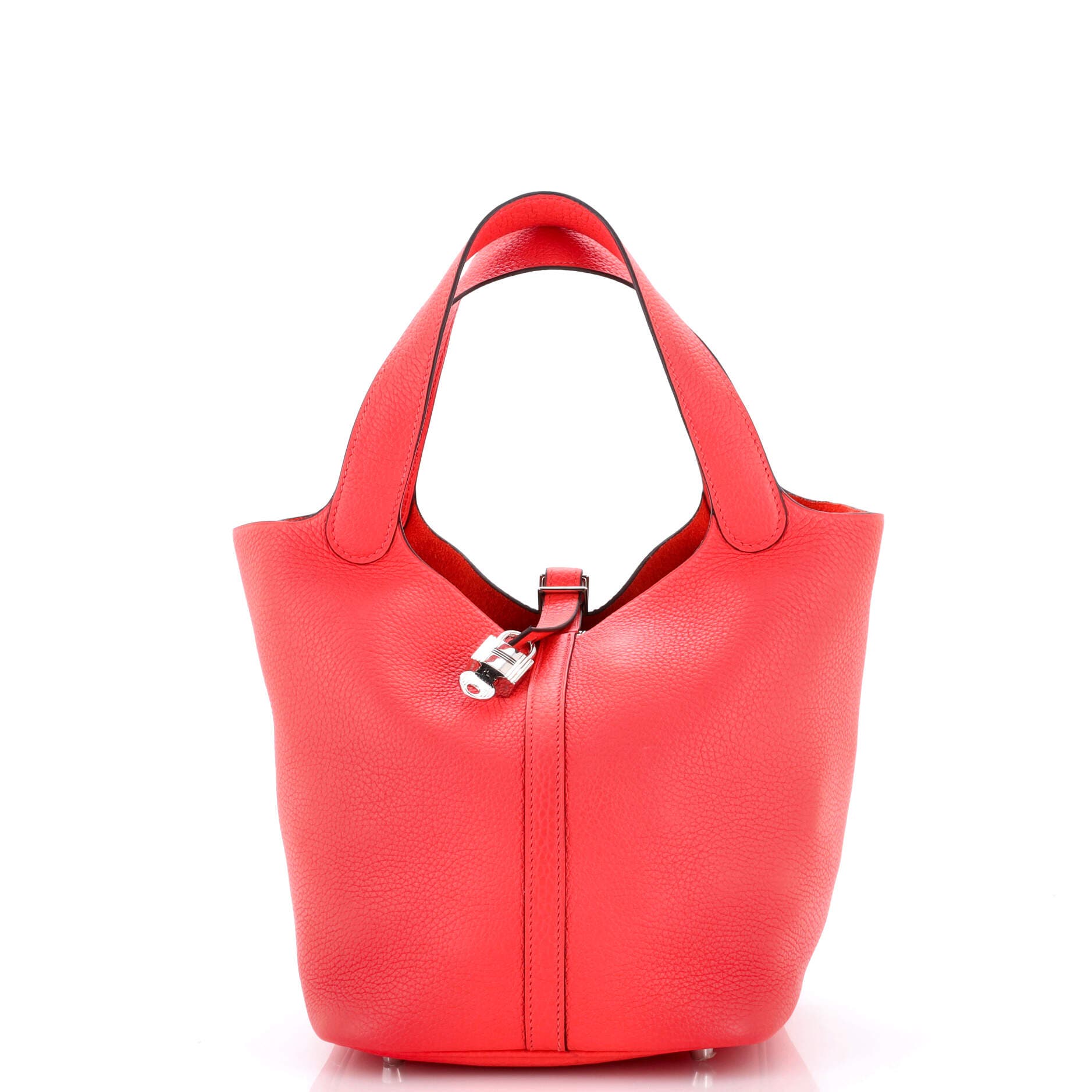 Pre-Owned Hermes Picotin Lock Bag Clemence MM, Main, color, Rose Texas