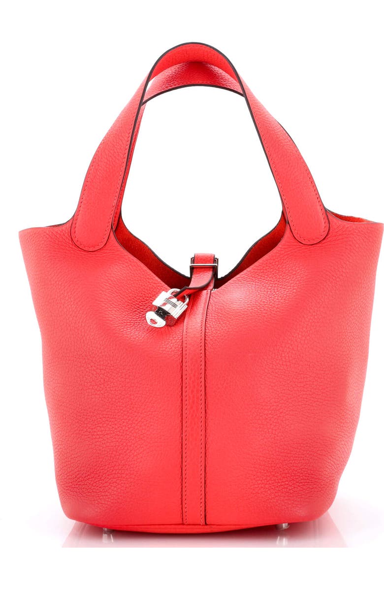 Pre-Owned Hermes Picotin Lock Bag Clemence MM, Main, color, Rose Texas