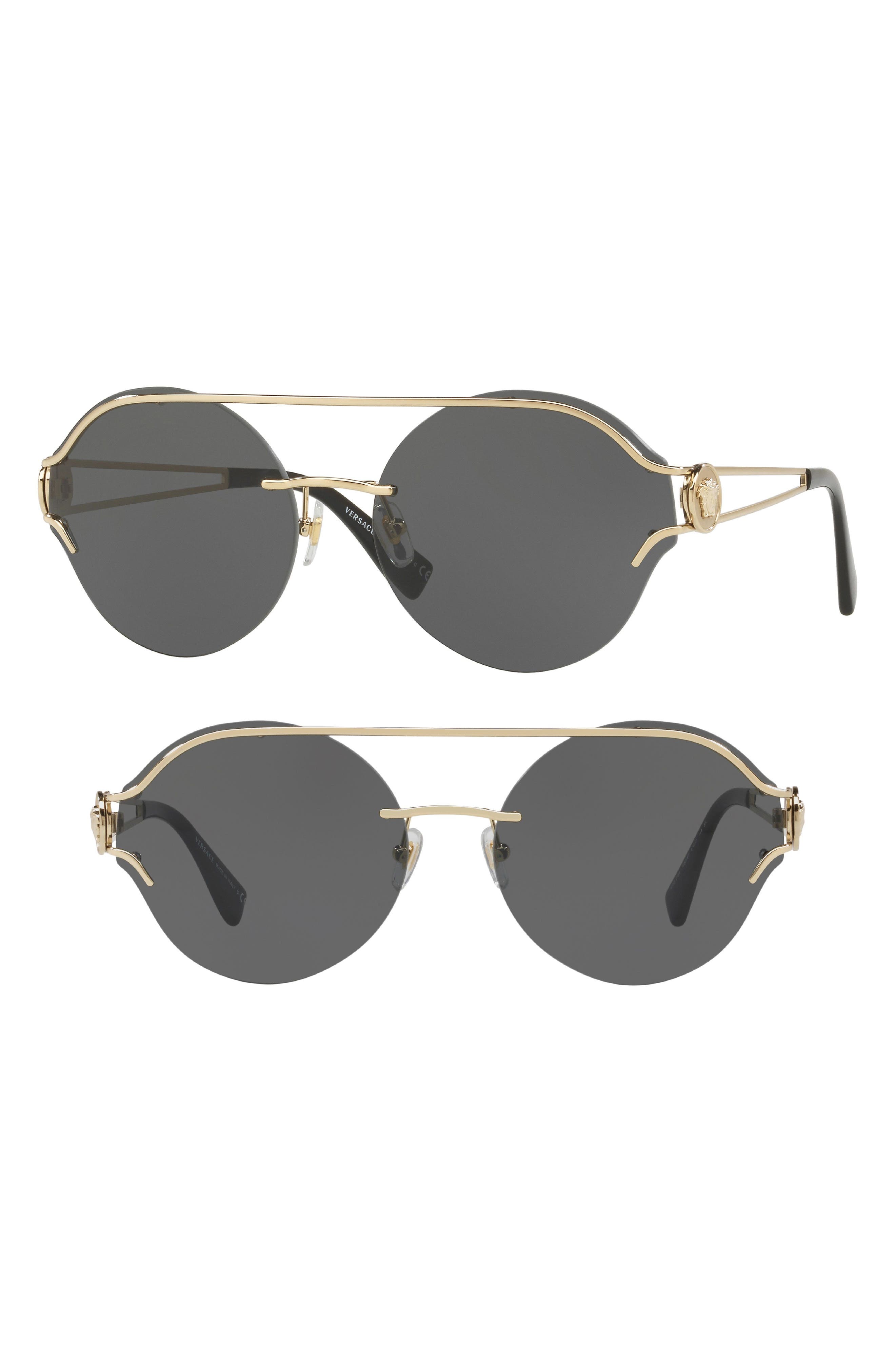 Versace Rock Icons Medusa 61mm Metal Sunglasses
