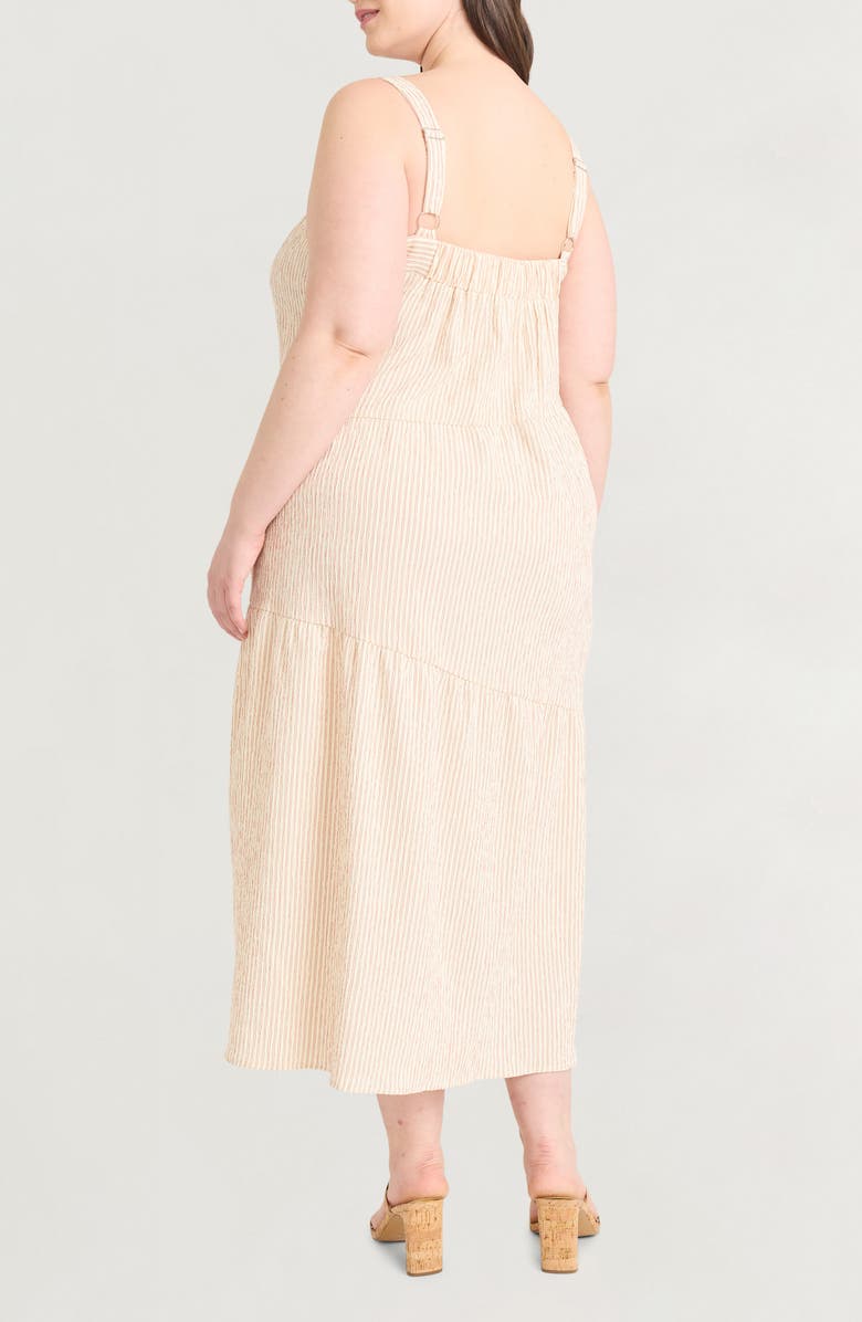 The Good Journey Sleeveless Tiered Maxi Dress, Alternate, color, Ivory/ Red