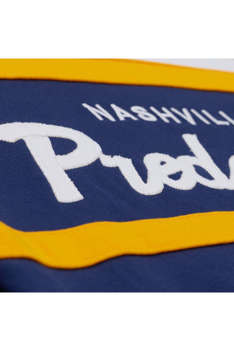 Men's Mitchell & Ness Navy Nashville Predators Head Coach Hoodie, Alternate, color, Navy