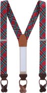 Trafalgar Nicholas Tartan Plaid Silk Suspenders