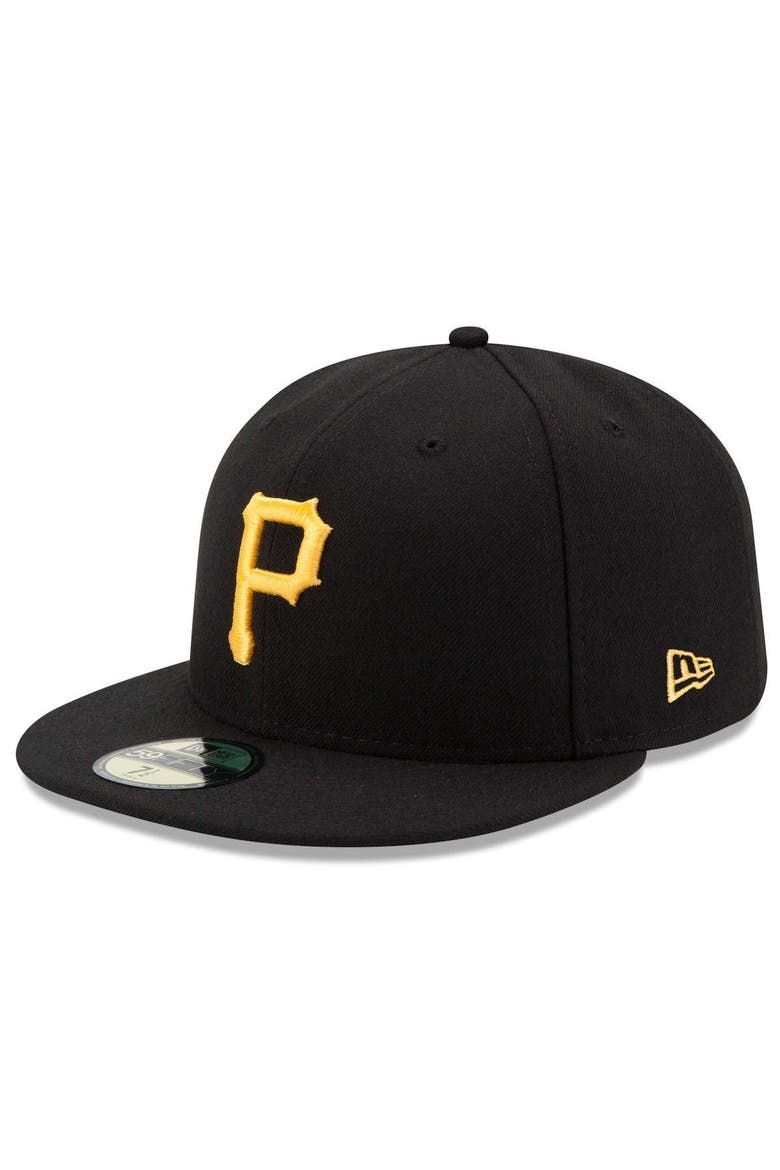 Men's New Era Black Pittsburgh Pirates Game Authentic Collection On-Field 59FIFTY Fitted Hat, Main, color, BLACK