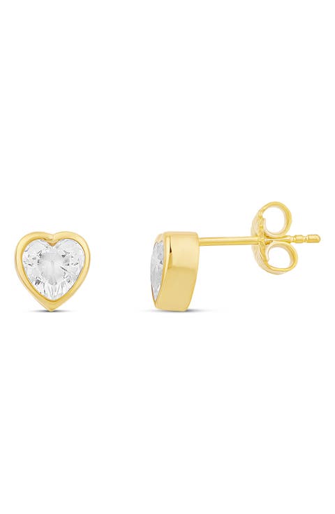 Fancy Bezel Stud Earrings
