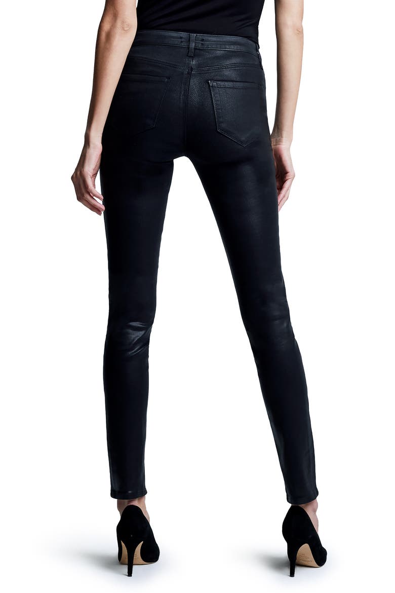 Lagence Jyothi High Rise Skinny Jeans, Alternate, color, NOIR COATED