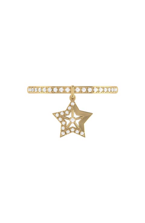 Dreamer Lucky Star Diamond Charm Ring - 0.13ct.