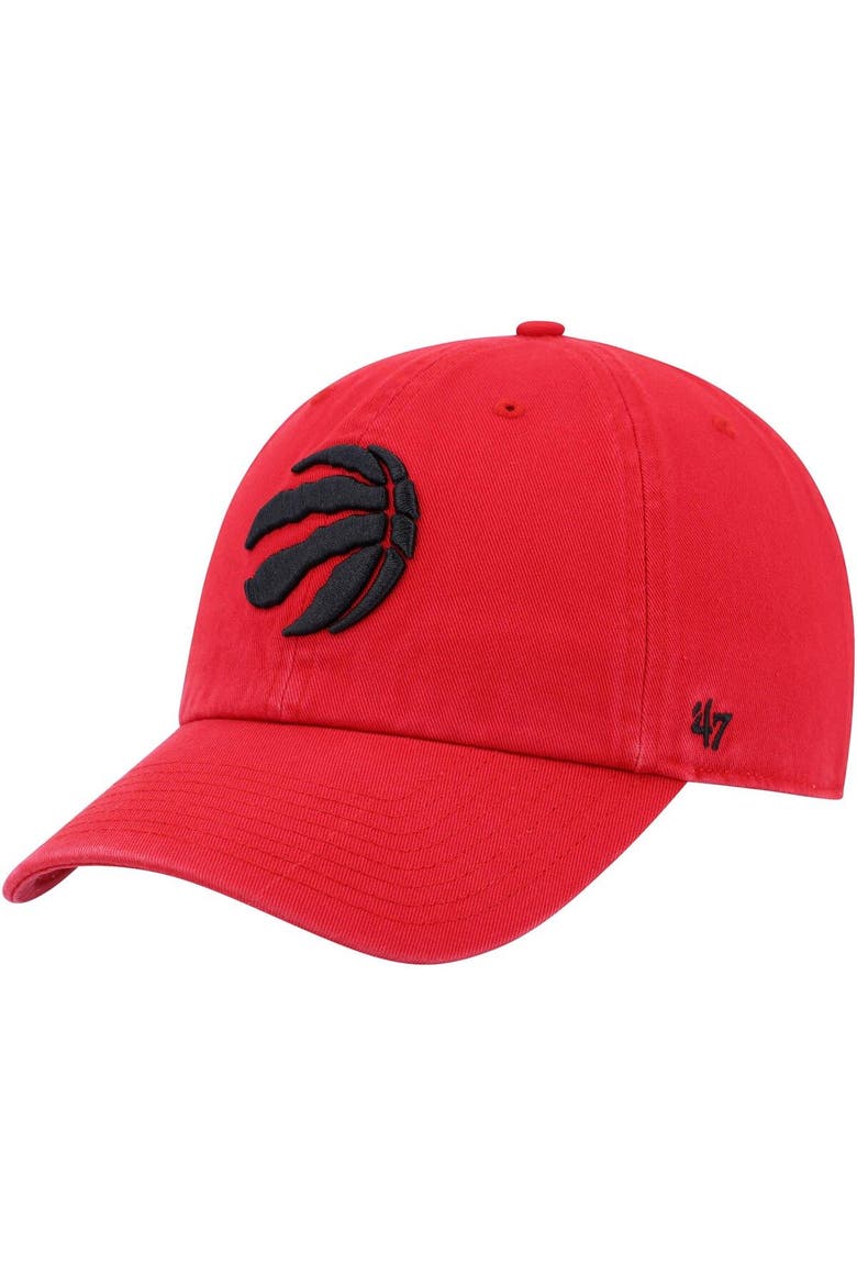 Men's '47 Red Toronto Raptors Team Clean Up Adjustable Hat, Main, color, Red