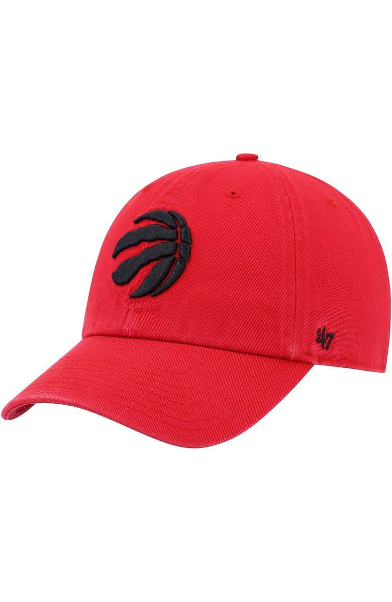 '47 Men's '47 Red Toronto Raptors Team Clean Up Adjustable Hat, Main, color, Red