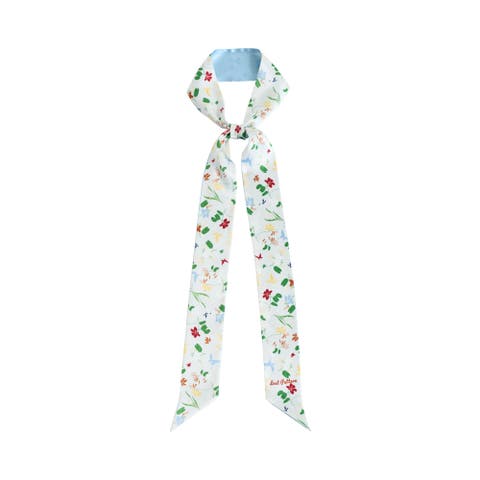 "Jasmine Tea" Silk Skinny Scarf