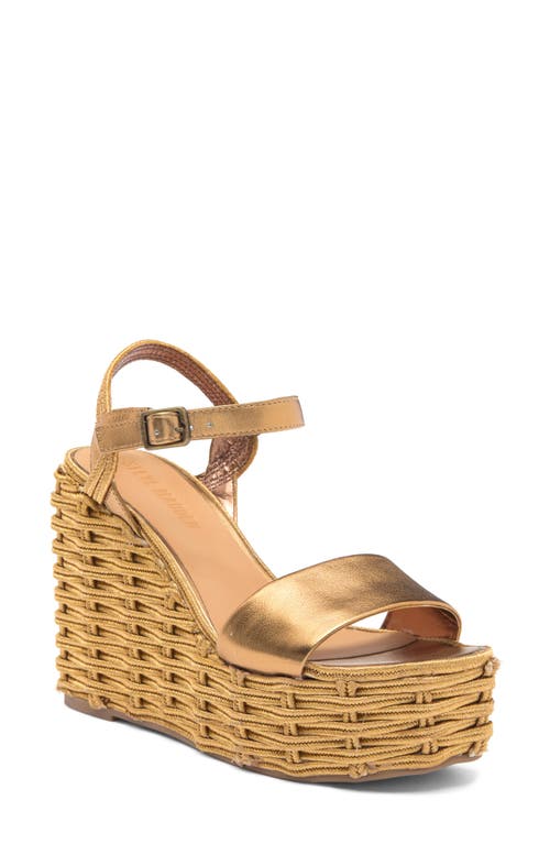 Steve Madden Pinky Espadrille Platform Wedge Sandal In Bronze