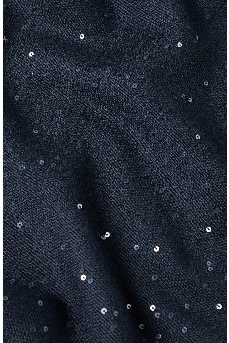 Cashmere and silk Diamond yarn scarf, Alternate, color, Blue