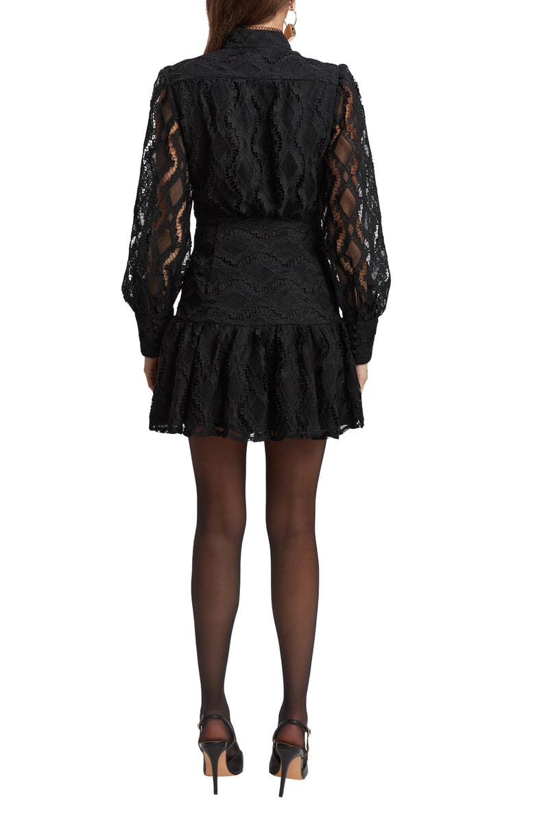 Bardot Remy Lace Long Sleeve Minidress, Alternate, color,