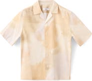 MANGO Abstract Print Short Sleeve Button-Up Shirt