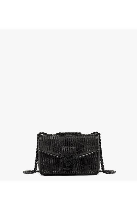 Travia Quilted Shoulder Bag in Crystal Satin Nylon