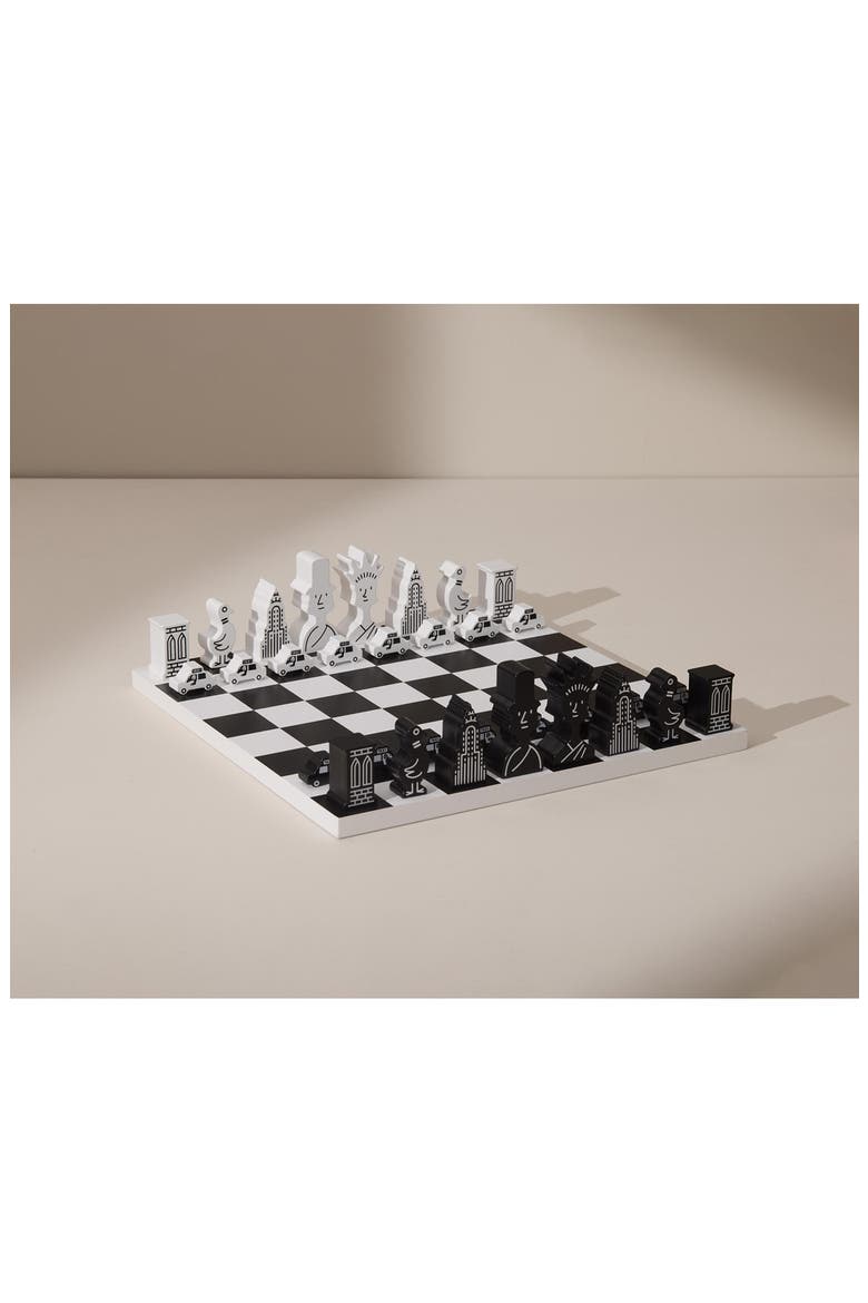 The New Yorker's Chess Set, Main, color, BLACK WHITE