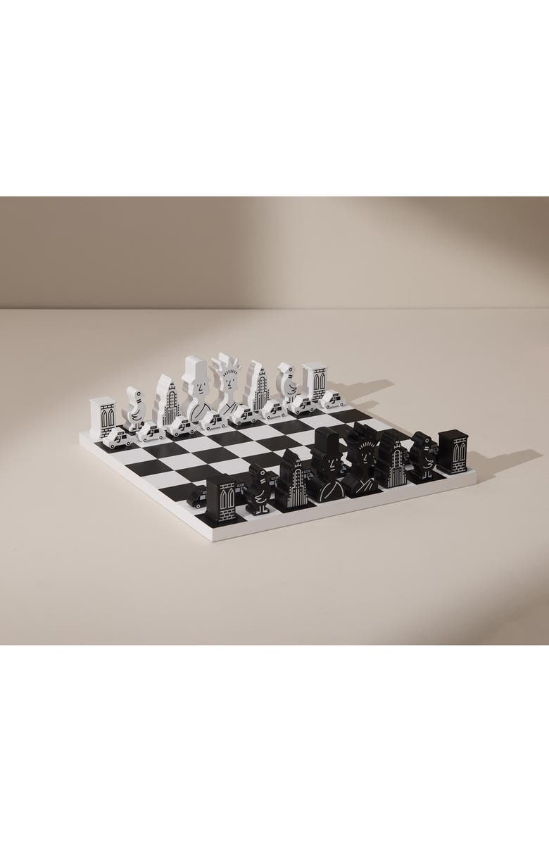 PRINTWORKS The New Yorker's Chess Set, Main, color, Black White