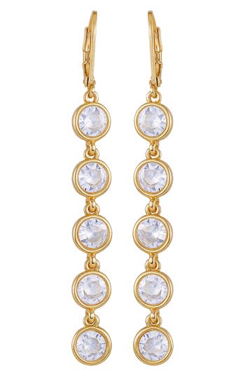 Vince Camuto Stone Linear Earrings In Gold